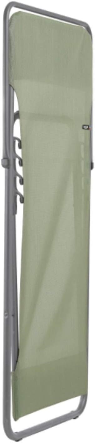 Lafuma LFM2502-8557 Maxi Transat Folding Sling Chair with Basalt Steel Frame and Batyline Fabric (Set of 2), Moss