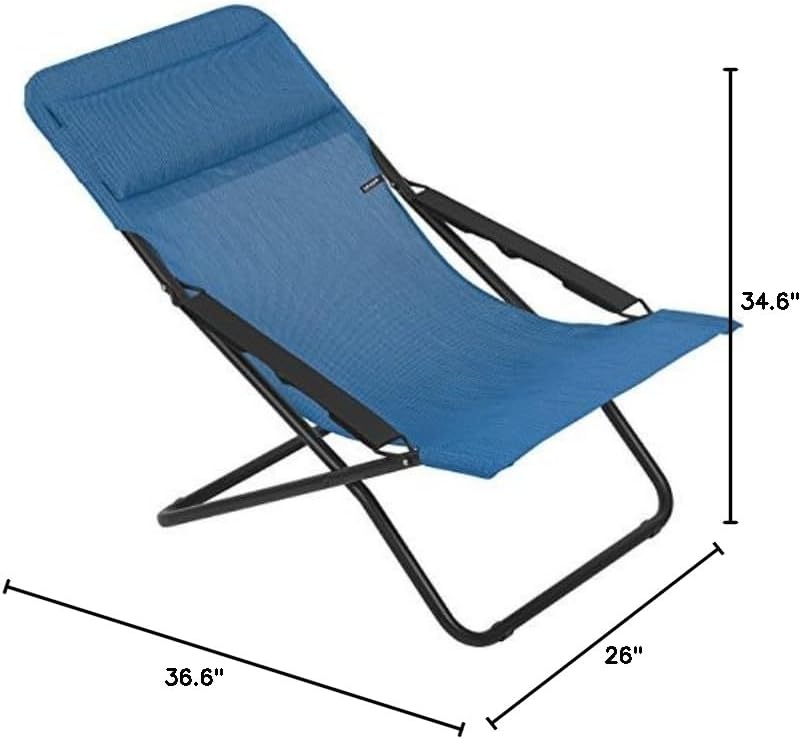 Lafuma LFM2658-8225 Transabed Folding Sling Chair, Outremer