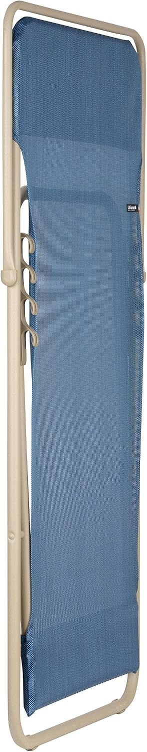 Lafuma LFM2576-7230 Maxi Transat Folding Sling Chair – Sand Frame with Curaçao Gloss Batyline® Fabric