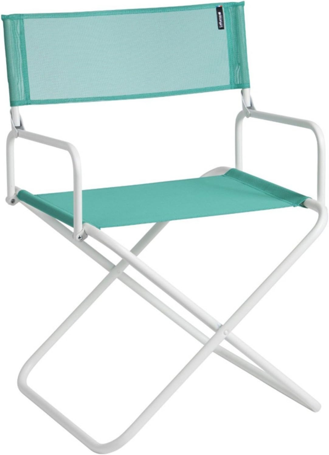 Lafuma Fgx XL Folding Director’s Chair – Alu Brut Aluminum Frame with Emeraude Batyline Fabric – Set of 4