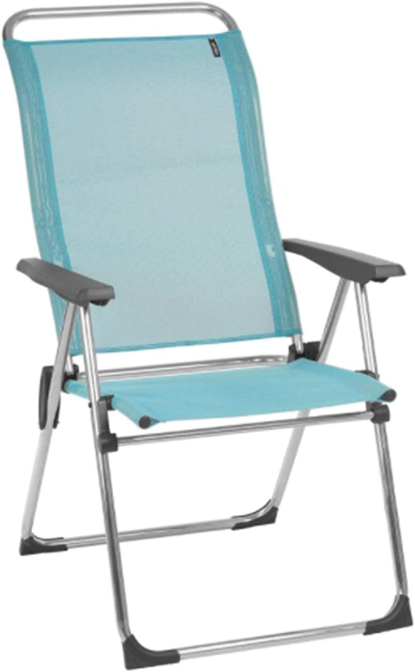 Lafuma Alu Cham Folding Armchair (Lac Blue, Set of 4) Foldable Deck and Patio Chairs(Lac Blue)