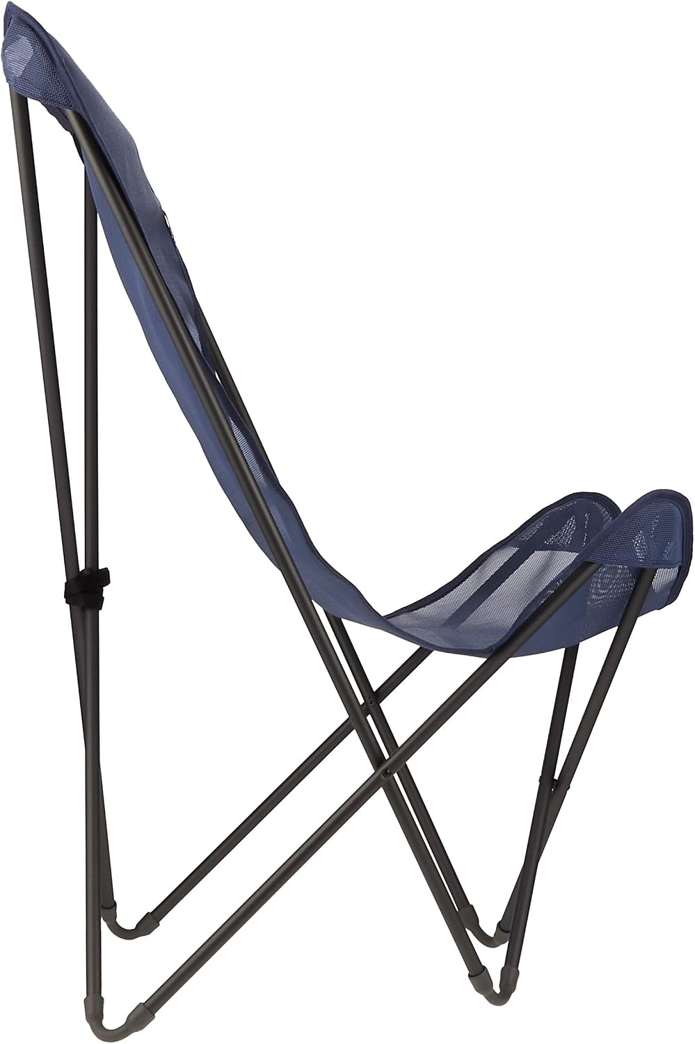 Lafuma LFM1837-8547 Maxi Pop Up Umbrella Style Folding Chair with Basalt Steel Frame and Ocean Batyline Fabric (Set of 4)