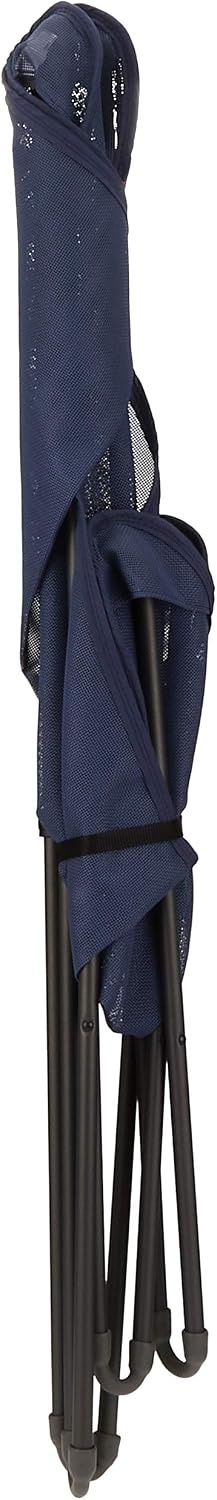 Lafuma LFM1837-8547 Maxi Pop Up Umbrella Style Folding Chair with Basalt Steel Frame and Ocean Batyline Fabric (Set of 4)