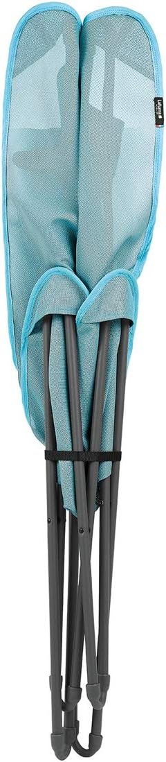 Lafuma LFM1837-8553 Maxi Pop Up Umbrella Style Folding Chair with Basalt Steel Frame and Batyline Fabric (Set of 4), Lac