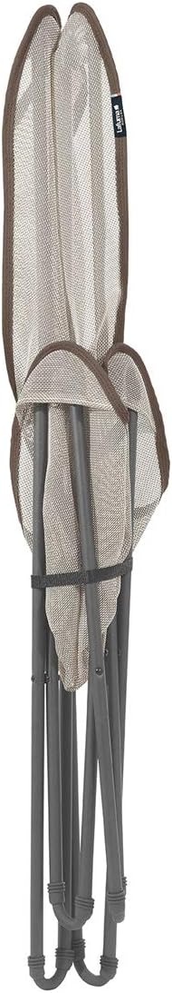 Lafuma LFM1837-8553 Maxi Pop Up Umbrella Style Folding Chair with Basalt Steel Frame and Batyline Fabric (Set of 4), Lac