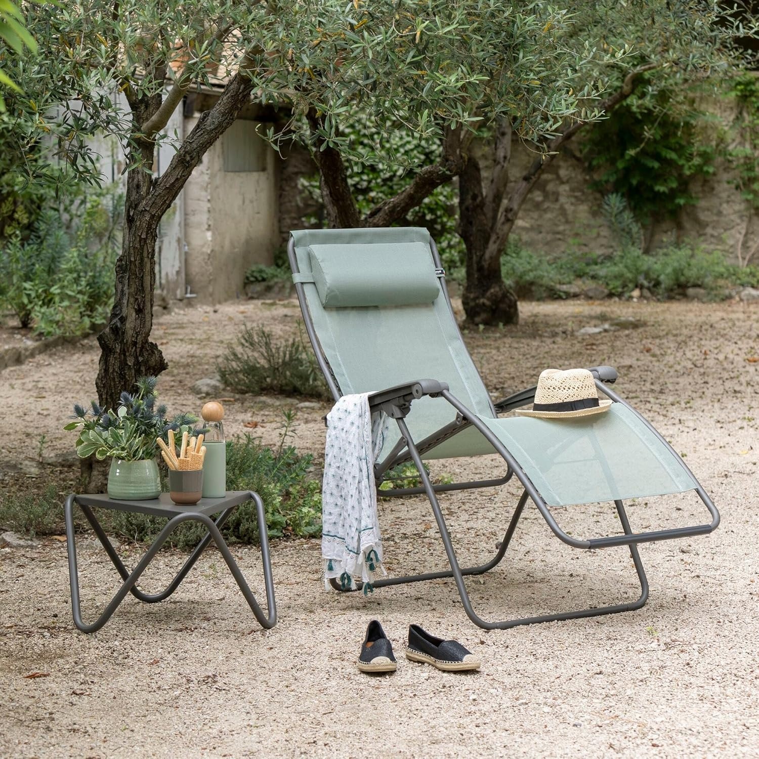 Lafuma LFM1949-7237 Vogue Low Table, Stone(Aluminum)