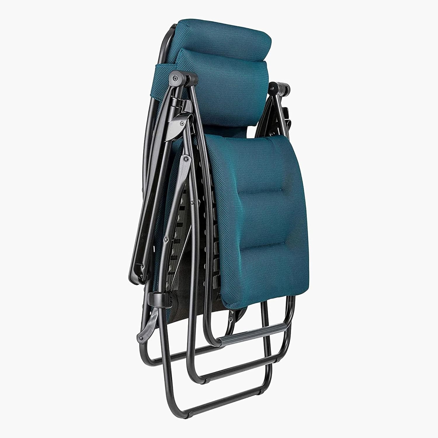 Lafuma RSX Clip Air Comfort, Padded Zero-Gravity Multi-Position Reclining Chair, Acier(Coral Blue)