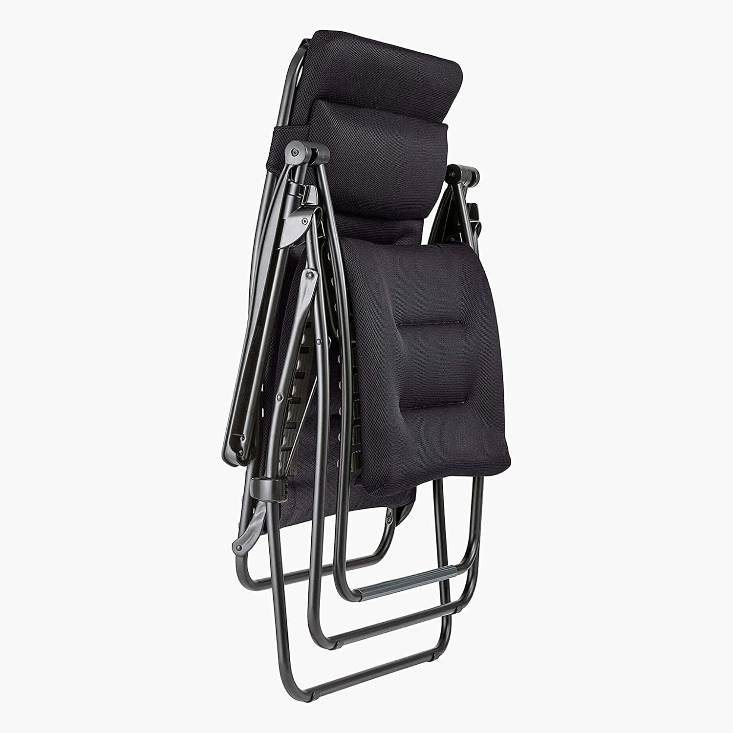 Lafuma RSX Clip XL Air Comfort, Extra Large Padded Zero-Gravity Multi-Position Reclining Chair, Acier