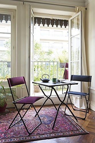 Lafuma Anytime Folding Table – Waterproof Rectangular Outdoor Folding Table – Volcanic Finish Table Top