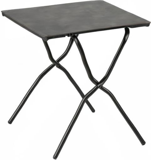 Lafuma Anytime Folding Table – Waterproof Square Outdoor Folding Table – Volcanic Finish Table Top
